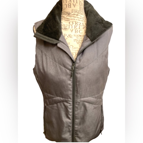 Puffer Vest Jacket Snow Ski Wear by Champion Large Gray & Black EUC - Picture 1 of 15